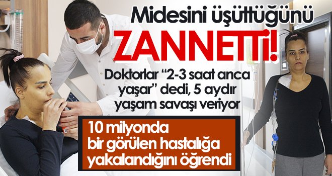 İnce bağırsağı kangren olan genç kadının hayatı altüst oldu