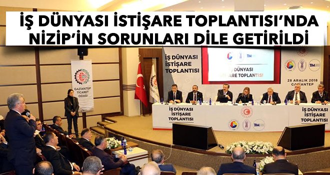 'İş Dünyas’nda Nizip’in sorunları dile getirildi