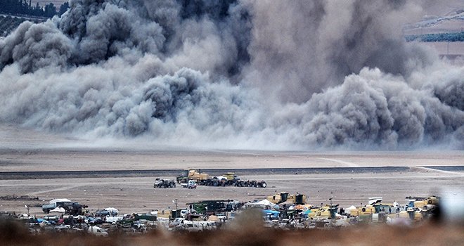 IŞİD HEDEFLERİ HAVADAN BOMBALANDI