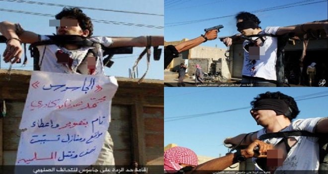 IŞİD vahşette sınır tanımadı! Çarmıha gerdi, kalbinden bıçakladı