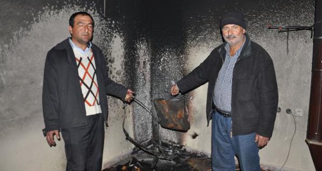 İslahiye'de ev yangını