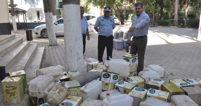 İslahiye'de, sahte zeytinyağı operasyonu