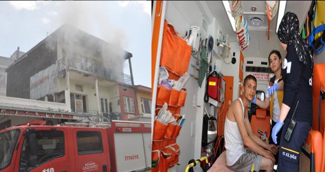 İslahiye'de Suriyeli ailenin evinde yangın