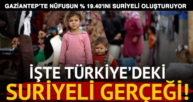 İşte Gaziantep'te yaşayan Suriyeli sayısı!..