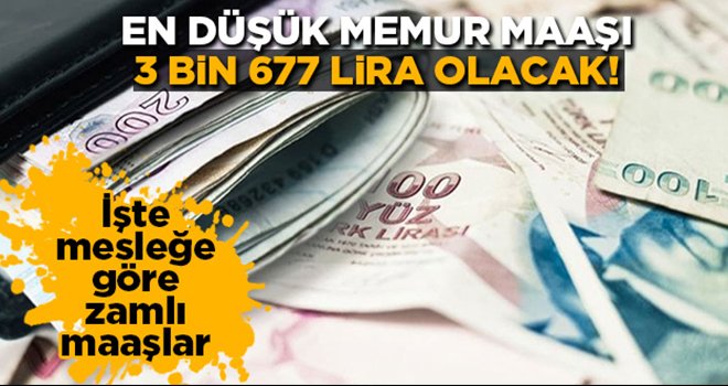 İşte mesleğe göre zamlı maaşlar...