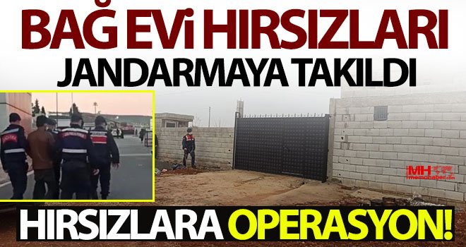 Jandarma, bağ evinden hırsızlık yapan şahısları suçüstü yakaladı