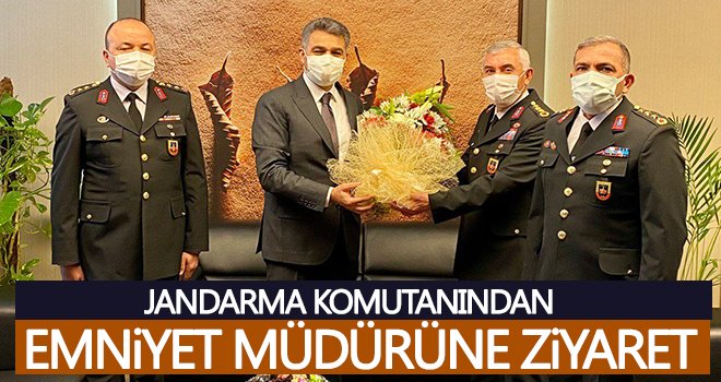 Jandarma komutanından emniyet müdürüne ziyaret