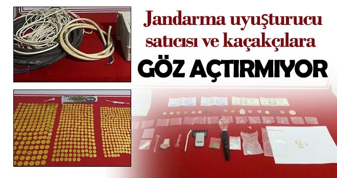 Jandarma uyuşturucu satıcısı ve kaçakçılara göz açtırmıyor