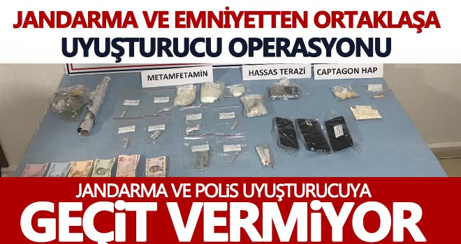 Jandarma ve Polisten başarılı uyuşturucu operasyonu