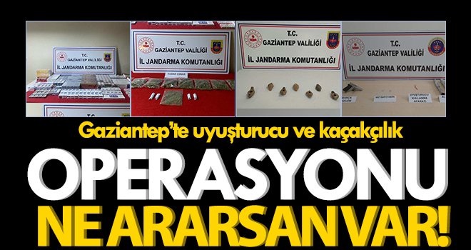 Jandarmadan uyuşturucu ve kaçakçılık operasyonları...