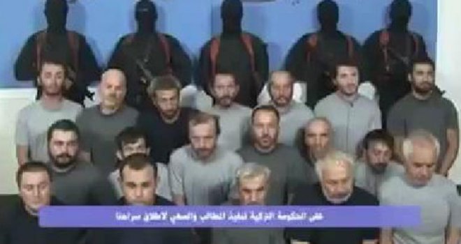 KAÇIRILAN TÜRK İŞÇİLERİN İLK GÖRÜNTÜSÜ...