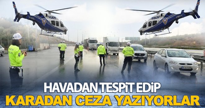 Kadın polislerden havadan ve karadan denetim 