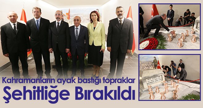 Kahramanların ayak bastığı topraklar şehitliğe bırakıldı