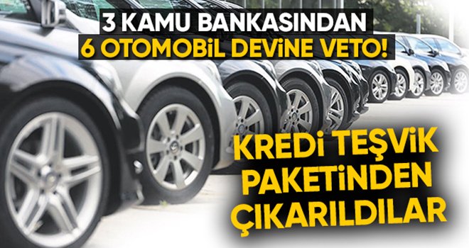 Kamu bankaları 6 otomobil markasını kredi paketinden çıkardı 