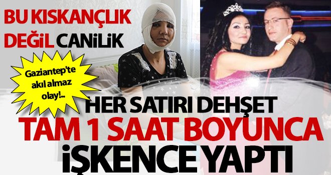 Kapıyı kilitleyip, eşini boğazından ve yüzünden bıçakladı
