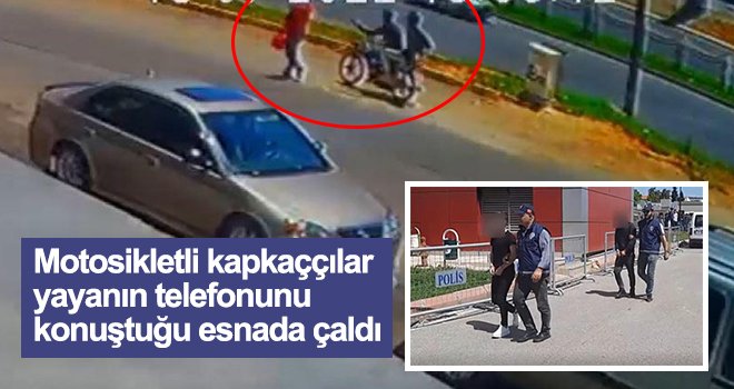 Kapkaç anı güvenlik kameralarına saniye saniye yansıdı 