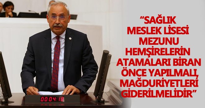 Kaplan, hemşirelerin ataması için çağrıda bulundu