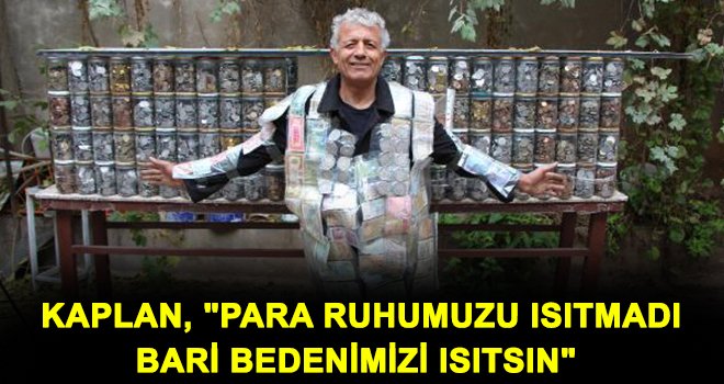 Kaplan, paralarla kapladığı montuyla geziyor 