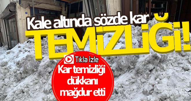 Kar temizliği dükkanı mağdur etti