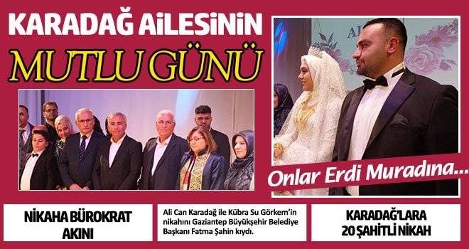 Karadağ ailesinin mutlu günü