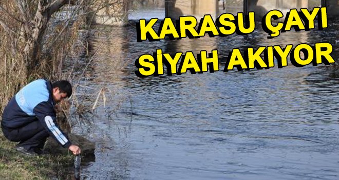 Karasu Çayı, suyun rengi siyaha döndü