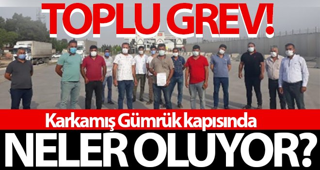 Karkamış Gümrük Kapısında toplu grev...