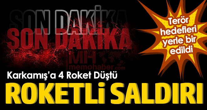 Karkamış'a 4 roket düştü