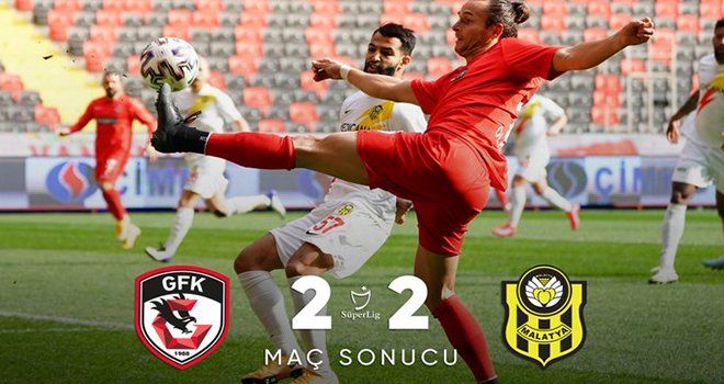 Karşılaşma berabere sona erdi! Gaziantep FK-Yeni Malatyaspor: 2-2