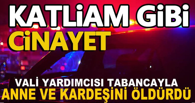 Katliam gibi cinayet! Vali yardımcısı anne ve kardeşini öldürdü