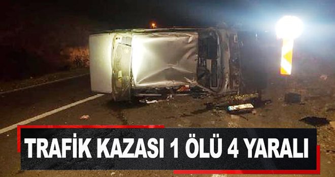 Katliam gibi kaza! Otomobil şarampole devrildi: 1 ölü, 4 yaralı