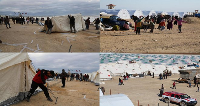 Kilis Sınırında Suriyeliler Yaşam Mücadelesi Veriyor