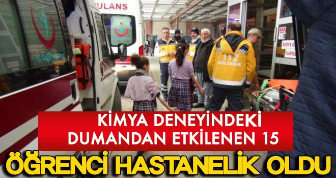 Kilis'te 15 öğrenci dumandan etkinlendi