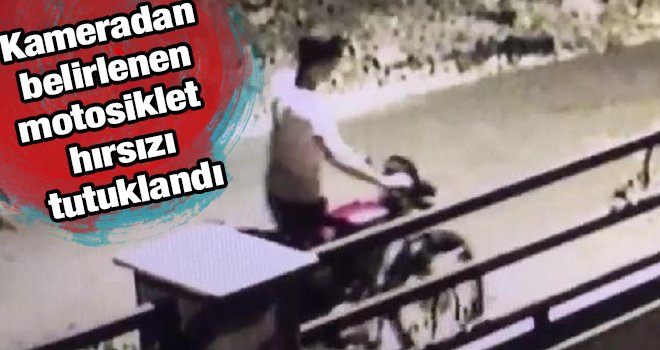 Kilis'te motosiklet hırsızı kamerada...