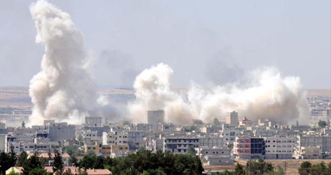 Kobani'de şiddetli patlama