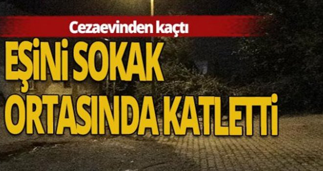 Koca Dehşeti! Cezaevinden kaçtı, eşini sokak ortasında katletti