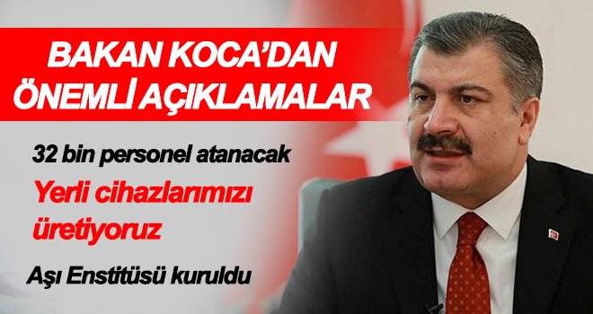 Koca: Tüm hastanelerimize bütün malzeme sağlanmaktadır