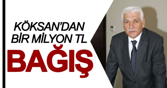 Köksan’dan 1 milyon lira destek