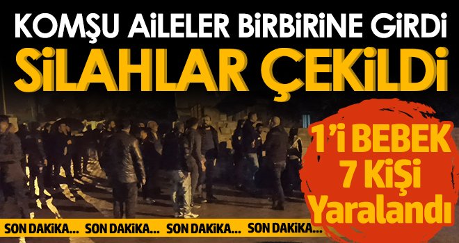 Komşu iki aile arasında kavga: 1’i bebek 7 yaralı