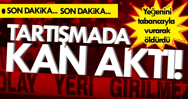Korkunç cinayet! Yeğenini tabancayla vurarak öldürdü
