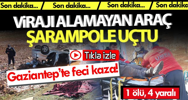 Korkunç kaza! Taklalar atan otomobil hurdaya döndü