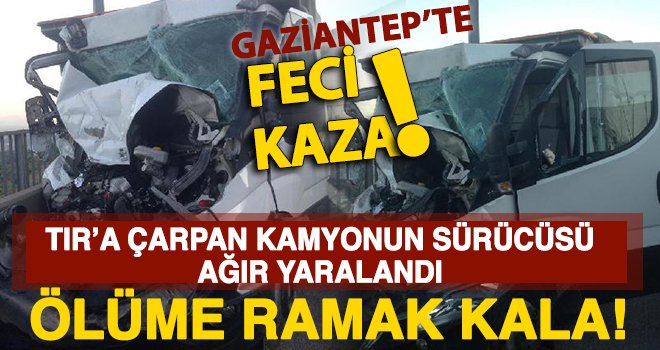 Korkunç kazada TIR hurdaya döndü! Sürücü ağır yaralı