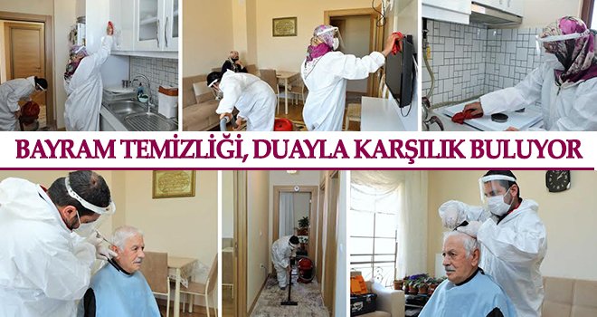 Korkut çiftinin evi temizlendi, dezenfekte edildi