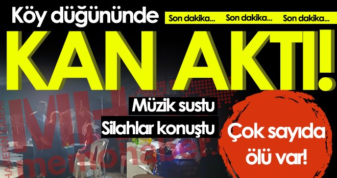 Köy düğününde husumetli aileler arasında silahlı kavga: 3 ölü