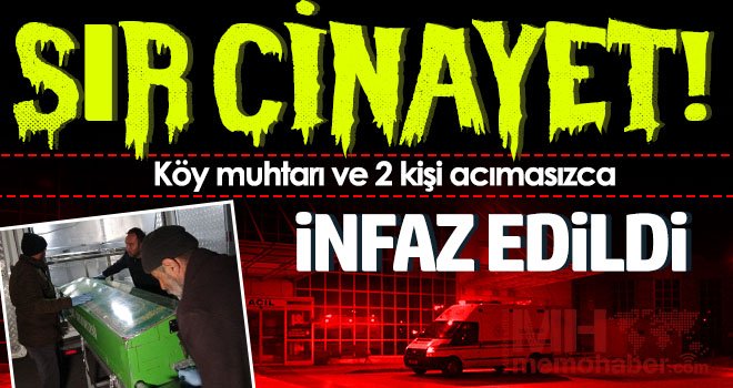Köy meydanında sır cinayet! 3 kişiyi kurşuna dizdiler