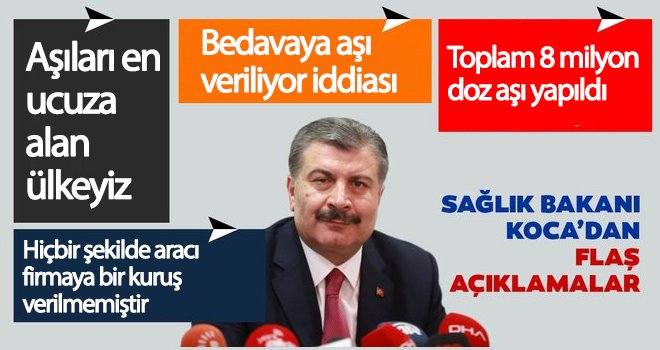 Bakan Koca'dan FLAŞ açıklamalar!
