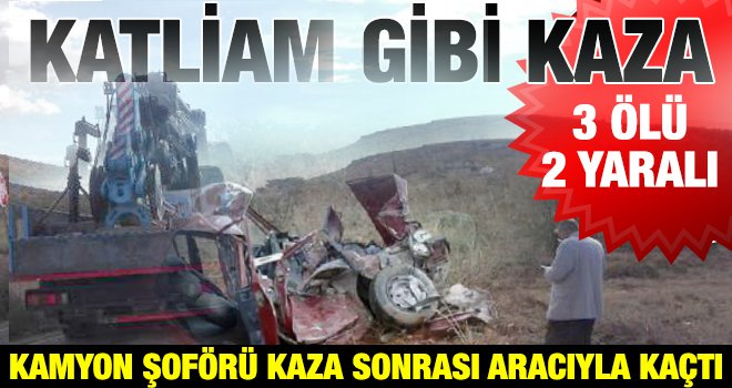 Kum yüklü kamyon, otomobile çarptı: Bir aileyi yok etti