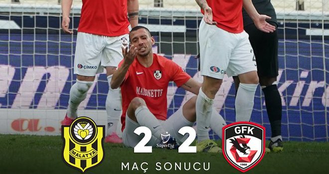 Süper Lig: Yeni Malatyaspor: 2 - Gaziantep FK: 2