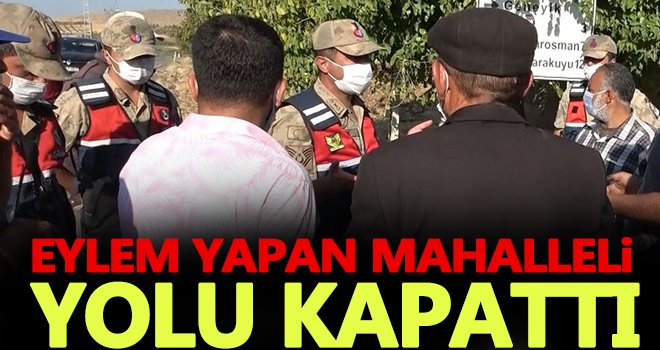 Mahalleli yolu kapattı! Jandarma geldi eylem bitti...