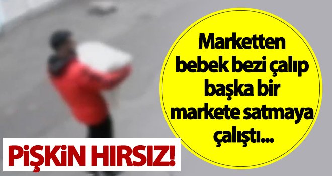 Marketten bebek bezi çalan şahıs yakalandı