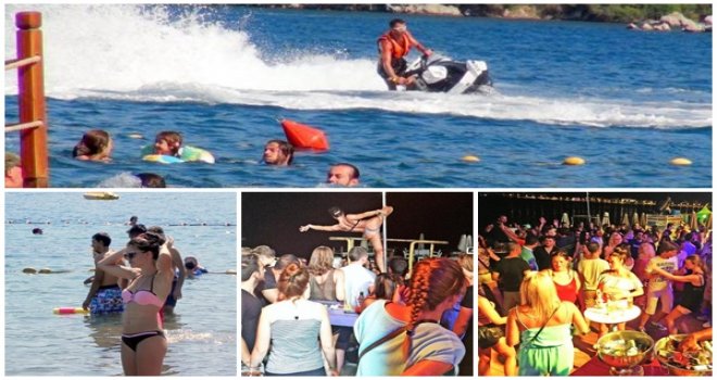 Marmaris'te gece ve gündüz eğlence hız kesmiyor